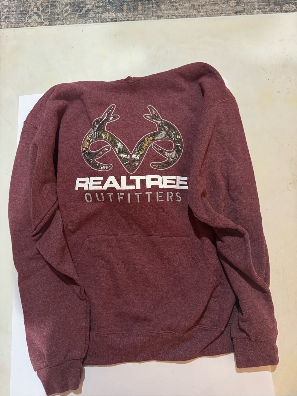 Jerzees Maroon Realtree Logo Crewneck Sweatshirt